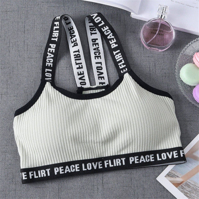 Women’s Cotton Sports Bra – Push-Up Cropped Yoga & Gym Top