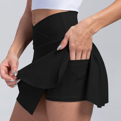 Cowgirl High-Waist Yoga Skirt Shorts – Sporty & Comfortable