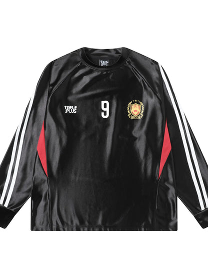 Men's Athletic Performance Soccer Jersey Sweatshirt with Number 9