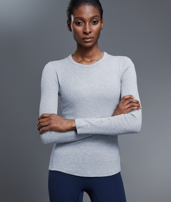 Women’s Slim Fit Long Sleeve Yoga T-Shirt – Soft & Stretchy