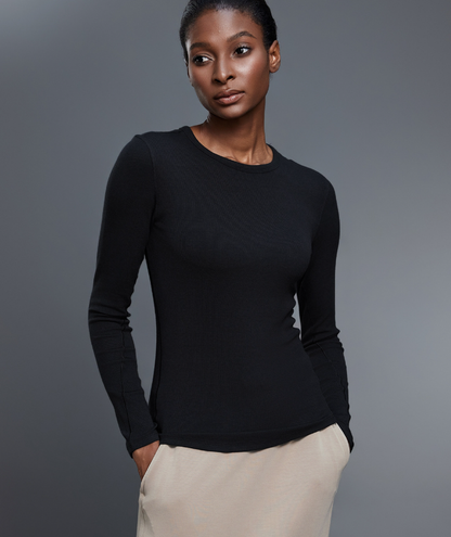 Women’s Slim Fit Long Sleeve Yoga T-Shirt – Soft & Stretchy