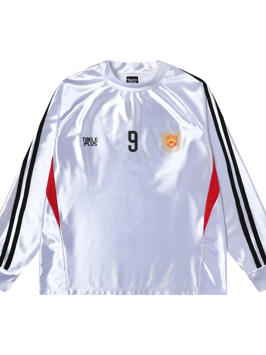 Men's Athletic Performance Soccer Jersey Sweatshirt with Number 9