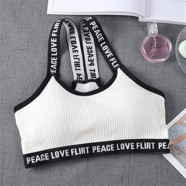 Women’s Cotton Sports Bra – Push-Up Cropped Yoga & Gym Top