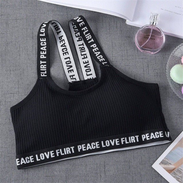 Women’s Cotton Sports Bra – Push-Up Cropped Yoga & Gym Top