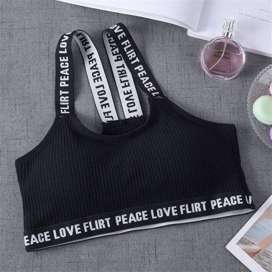 Women’s Cotton Sports Bra – Push-Up Cropped Yoga & Gym Top