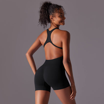 Seamless Yoga Bodysuit for Women – Hip Lift One-Piece Activewear