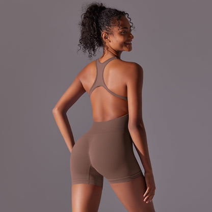 Seamless Yoga Bodysuit for Women – Hip Lift One-Piece Activewear