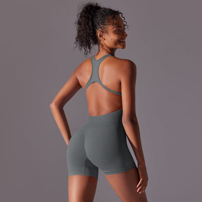 Seamless Yoga Bodysuit for Women – Hip Lift One-Piece Activewear
