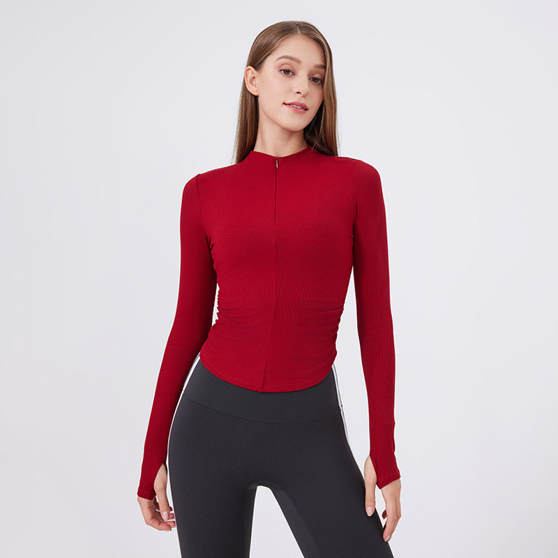 Women’s Half-Zip Yoga Top – Long Sleeve Workout & Training Wear
