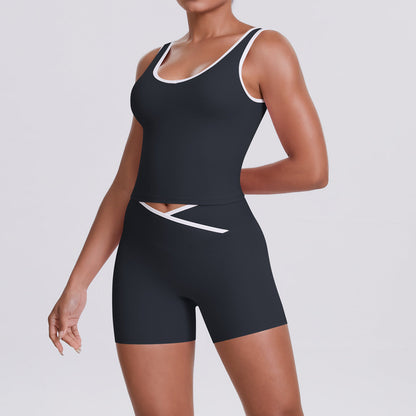 Women’s Cross-Back High-Top Sports Bra – Nude Feel Yoga & Running