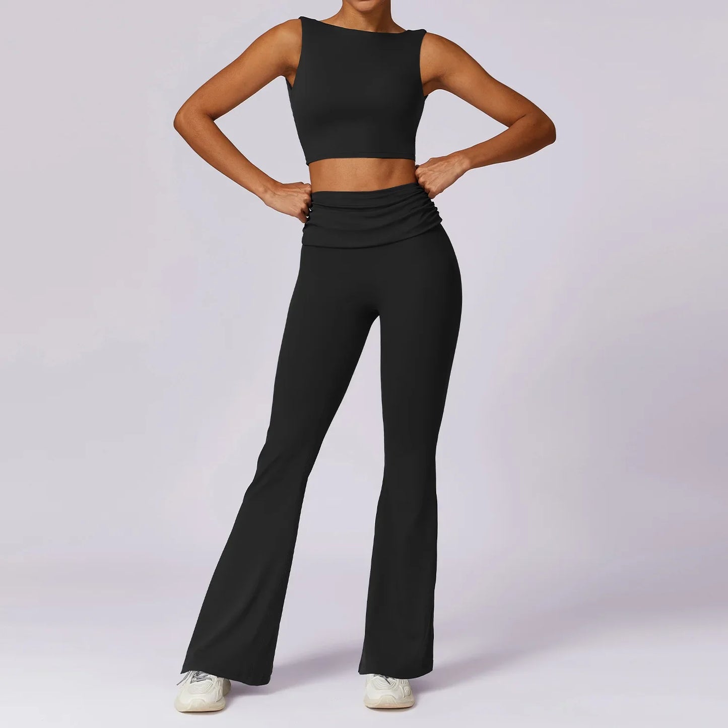 Elevate Activewear: Seamless Leggings & Top Set