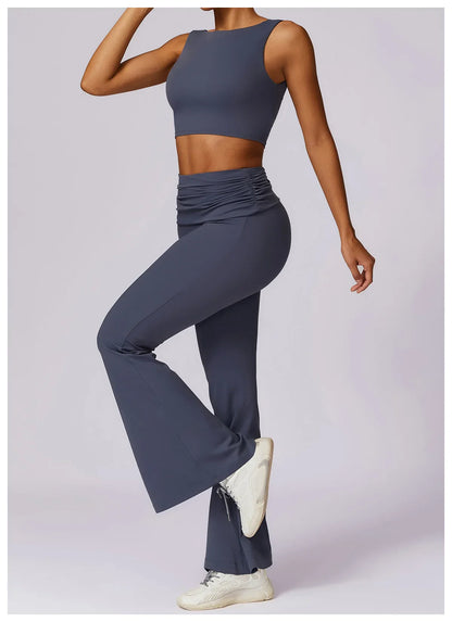 Elevate Activewear: Seamless Leggings & Top Set