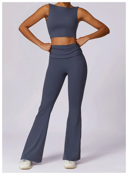 Elevate Activewear: Seamless Leggings & Top Set