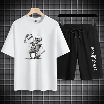 Men's Waffle Summer Casual Tracksuit Set