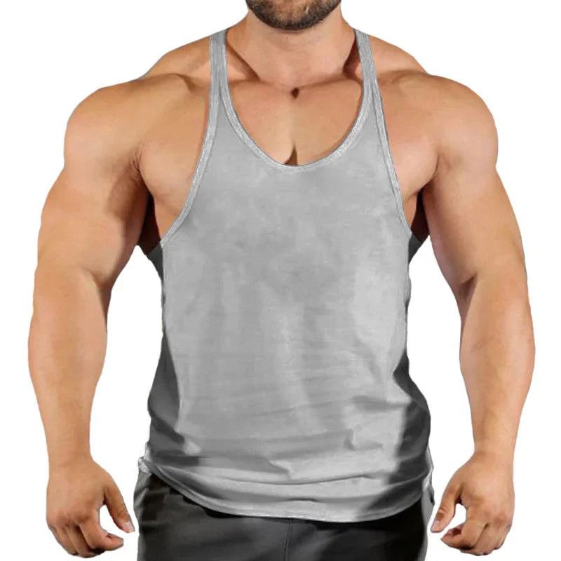 Men's Basic Solid Color Cotton Tank Tops