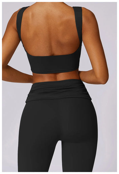 Elevate Activewear: Seamless Leggings & Top Set