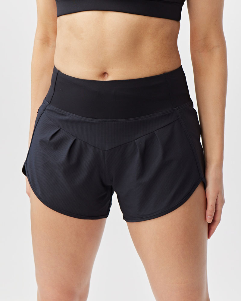 Sheva Women's High Rise Running Shorts - Limelight