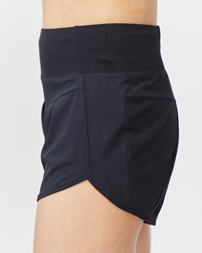 Sheva Women's High Rise Running Shorts - Limelight