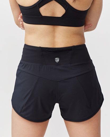Sheva Women's High Rise Running Shorts - Dark Moss