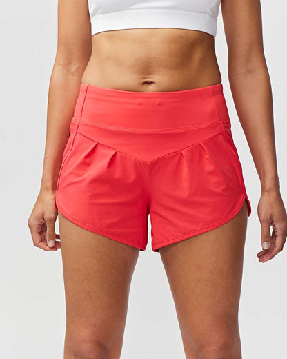 Sheva Women's High Rise Running Shorts - Dark Moss