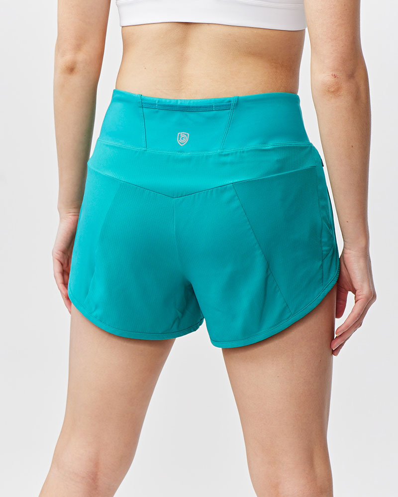 Sheva Women's High Rise Running Shorts - Limelight