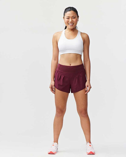 Sheva Women's High Rise Running Shorts - Dark Moss