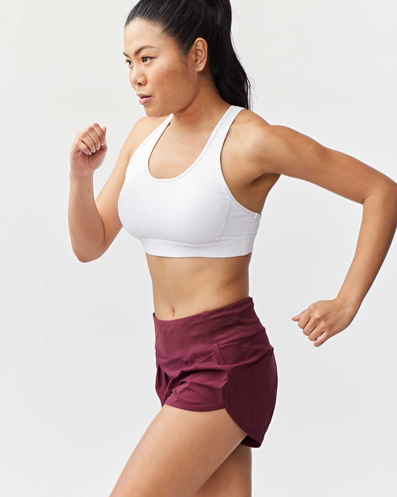 Sheva Women's High Rise Running Shorts - Dark Moss