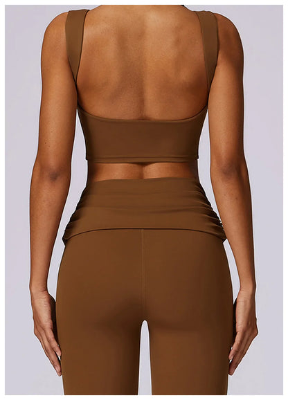 Elevate Activewear: Seamless Leggings & Top Set