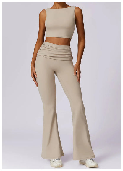 Elevate Activewear: Seamless Leggings & Top Set