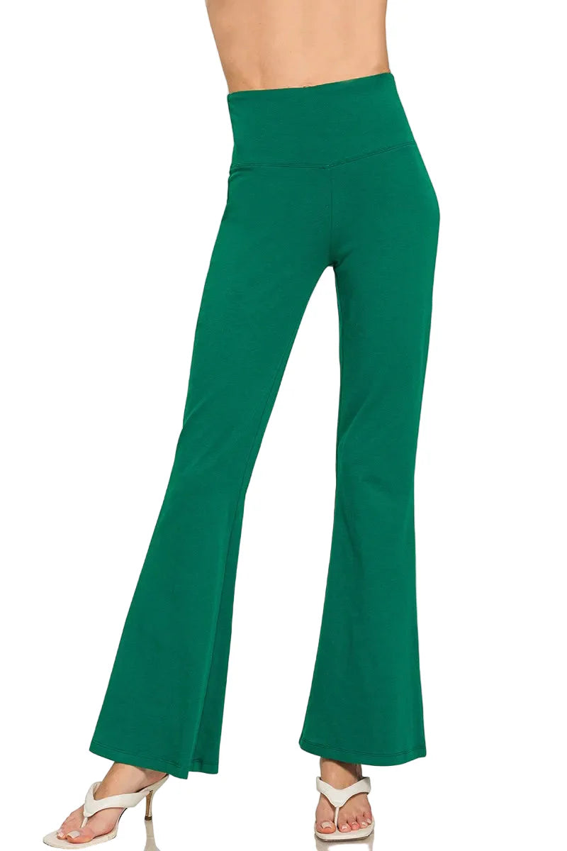 Wide Waistband Yoga Flare Pants