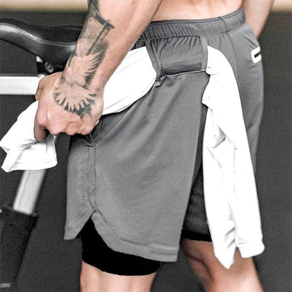 Camo Running Shorts Men Gym Sports Shorts 2 In 1 Quick Dry Workout Training Gym Fitness Jogging Short Pants Summer Men Shorts  Men's Running Gym Shorts Breathable with Pockets Quick Dry Sportswear