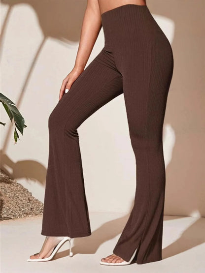 Full Size High-Waist Flare Active Pants Plus Size