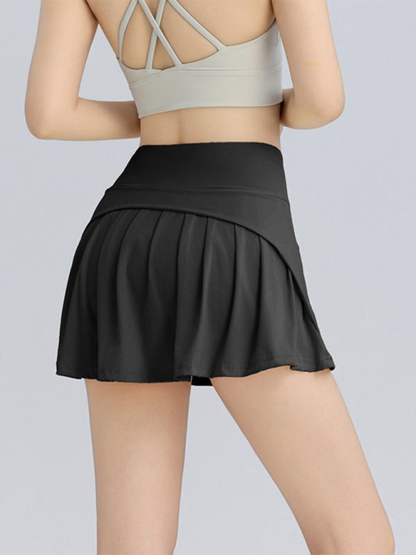 Women's Anti-Exposure High Waist Hip Lifting Sports Tennis Skirt