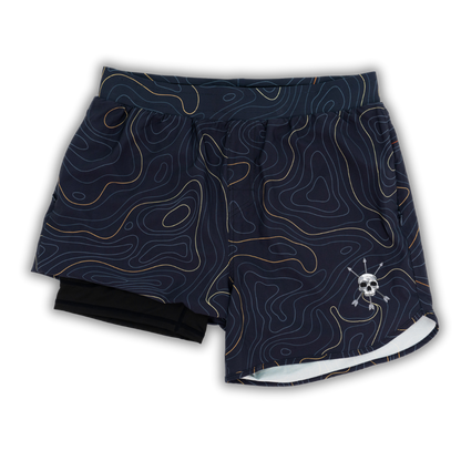 MEN'S | HYBRID SHORT : MIDNIGHT TOPO