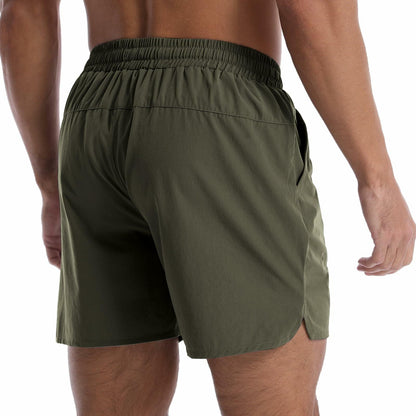 OEBLD Men's Athletic Running Shorts 5 Inch Quick Dry Army Green Size L