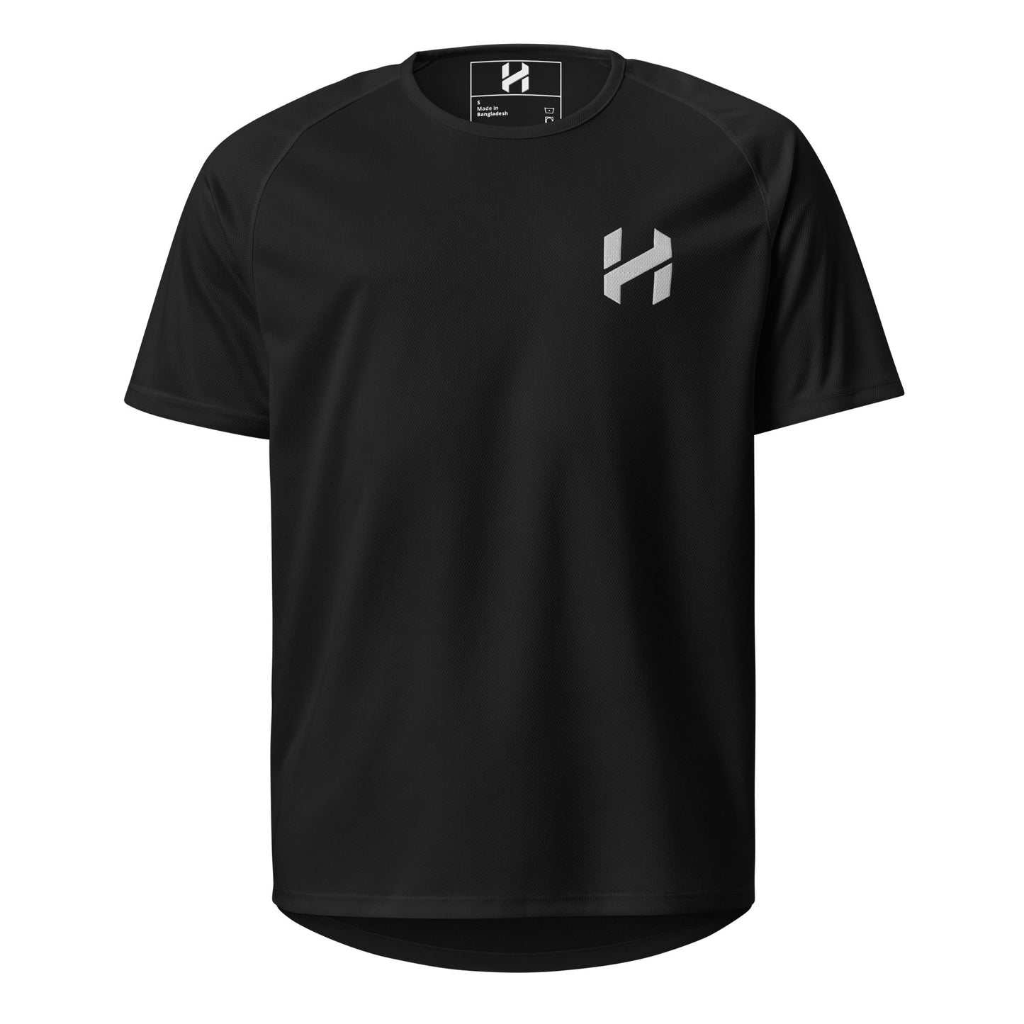 ShopHnH Men’s Performance Jersey – Black Athletic Mesh Workout Shirt